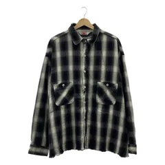 SAINT MICHAEL  Mxxxxxx / セントマイケル | FRANNEL SHIRT / CHECK / ダメージ加工 フランネル シャツ | L | ブラック/グレー/ホワイト | メンズ