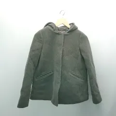 ◇ GREEN LABEL RELAXING フード取り外し可能 フロントファスナー 長袖 コート サイズ38 ダークグレー レディース E  【1307210018702】