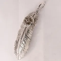 SAAD サード　フェザー トップ シルバー925 太陽神 ネックレス SAAD サード シルバー925 太陽神 ペンダントトップ チャーム