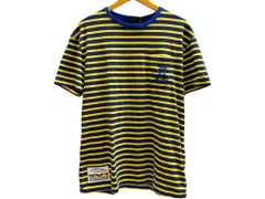 POLORALPH LAUREN (ポロラルフローレン) RL-93 刺繍 ポケット 半袖 ボーダー Tシャツ CLASSIC FIT  M イエロー×ブルー メンズ/045