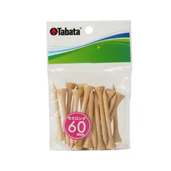 新品 Tabata(タバタ) ゴルフ ティー ロングティー ウッドティー ロング 白木ティー セミロング 60mm 20本入 GV0509
