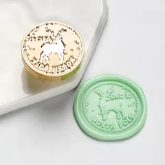 【在庫処分】スタンプヘッドのみ シーリングワックス 黄銅製 いろいろなパターン 25mm (エルク) シーリングスタンプ シーリングスタンプ DIY ヘッド