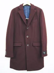 MONSIEUR NICOLE B by Milior ムッシュニコル ミリオール チェスターコート EXCLUSIVE ボルドー色 背裏ペイズリー柄 サイズ48 M0001-0117-1