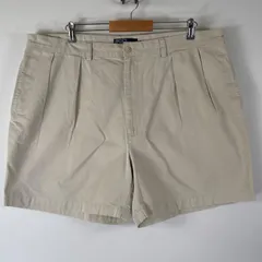 古着 ポロ・ラルフローレン POLO RALPH LAUREN ショートパンツ 半ズボン ポロチノ ワンポイント ハーフパンツ 大きいサイズ ライトベージュ メンズ
