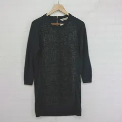 ◇ TORRAZZODONNA トラッツォドンナ バックジップ 長袖 ミニ ニット ワンピース ブラック グレー系 レディース P  【1302220007890】