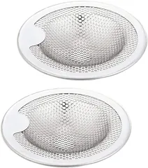 DEMUXI 2個セットゴミ受け 排水口カバー サイズ:7.5cm ごみ受け 排水口水切りカゴ 洗面台 シンクゴミ受け ステンレス製 パンチング 浅型ゴミカゴ キッチン用 ステンレス鋼 ハンドル付き フィルター18-8ステンレス( 7.5cm)のサムネイル