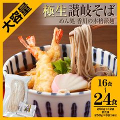 大容量 ちょっと太めの新食感【極生 讃岐そば】（ゆうパック配送）