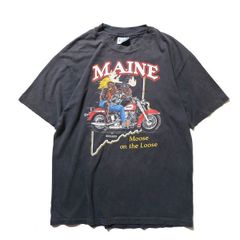 すぐったレディース福袋 80's USA製 LLビーン LLBEAN 両面プリント クルーネック 男性用