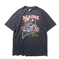 90's USA製 ヘインズ ビーフィー ハーレーダビッドソン 両面プリント Tシャツ 半袖 (L) 黒 コットン 90年代 アメリカ製 旧タグ オールド アメリカ古着 USED  ビンテージ ヴィンテージ
