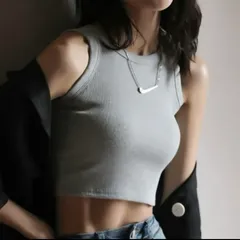 クロップ丈アメスリタンクトップM