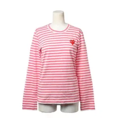 PLAY COMME des GARCONS ワッペン ボーダー ロングTシャツ