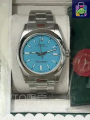 ROLEX Oyster Perpetual ターコイズブルー｜本日限定特価｜新品未使用-WTO輸入2-WTO店名をご確認ください-HH33