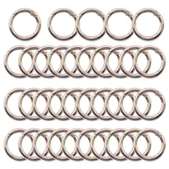 【新着商品】セット (ゴールドアッシュ) パーツ アクセサリー DIY キーリング キーホルダー 丸型 カラビナ [FUPUTWO]