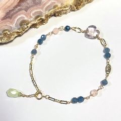 NEW!  14kgf  ハートカット　アメトリン　ブレスレット
