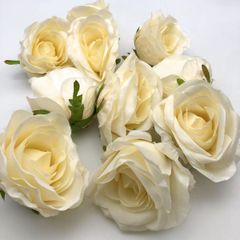 造花 バラ アンティークローズ風 ホワイト 10個