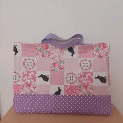 うさぎ柄　レッスンバッグ　ハンドメイド