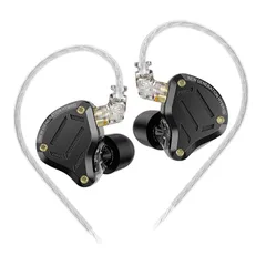 【在庫セール】LINSOUL KZ ZS10 Pro 2音楽愛好家に向け設計ブラックハイエンド4BA+1DDハイブリッドイヤホン(ブラック.マイク無し)