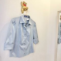 【美品】バーバリーブルーレーベル　くすみカラー7分シャツ