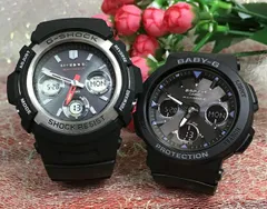 恋人たちのGショックペアウォッチ G-SHOCK BABY-G ペア腕時計 カシオ 2本セット gショック 電波ソーラー AWG-M100-1AJF BGA-2500-1AJF ラッピング無料