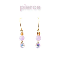 パワーストーンピアス 【パープルジェイド】