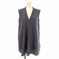 ステラマッカートニー STELLA McCARTNEY ノースリーブシャツ ブラウス 466007 ストライプ 36 ネイビー 紺 /☆Gのサムネイル