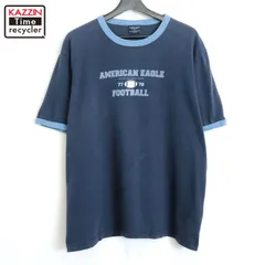 00s AMERICAN EAGLE アメリカンイーグル リンガーＴシャツ メンズ 表記Mサイズ