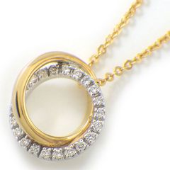 ヴァンドーム VENDOME ネックレス ダブル サークル ダイヤモンド K18YG 【中古】のサムネイル
