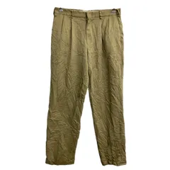 DOCKERS スラックス W34 ドッカーズ タックパンツ ブラウンベージュ ポリエステル 古着卸 アメリカ仕入 2502-773