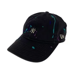 NEW ERA ニューエラ 9TWENTY ニューヨークヤンキース 刺繍 総柄キャップ sizeYOUTH/ネイビー