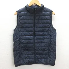 C■ユニクロ/UNIQLO ウルトラライトダウンベスト【M】紺/MENS/t24【中古】■