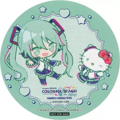 【中古】コースター 初音ミク＆ハローキティ コースター 「プロジェクトセカイ カラフルステージ!feat. 初音ミク×サンリオキャラクターズ×animate cafe」 メニュー注文特典