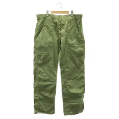 エヴィス EVISU エビス ストレートパンツ カモメ シンチバック ロゴ 36W カーキ /DF ■GY31のサムネイル