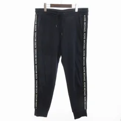 マイケルコース MICHAEL KORS 美品 スウェットパンツ ジョガー MKテープロゴ ライン 紺 ネイビー L ■SM3のサムネイル