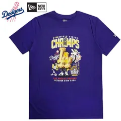 NEW ERA ニューエラロサンゼルス ドジャース 8タイム ワールドシリーズチャンピオンズ Tシャツ【クリックポスト対応可】LA DODGERS MLB オフィシャル アイテムDODGERS BLUE(ドジャースブルー)男女兼用 スポーツ メジャーリーグ大谷