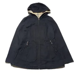 バーバリー ブルーレーベル ジップアップ フード付き ジャケット ブラック 38サイズ Burberry