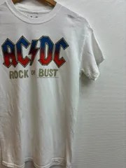 古着　S   ACDC  バンドTシャツ　ホワイト