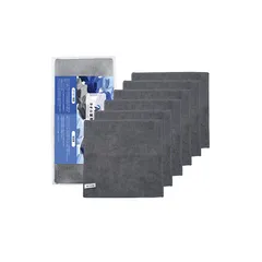 【新品】 AutoGo マイクロファイバークロス 洗車タオル 吸水タオル 速乾タオル 30CM*30CM 【100％超極細繊維・6枚入】 色選択可 ループ付き クリーニングクロス ぞうきん 台拭き【6枚入】【グレー】 0