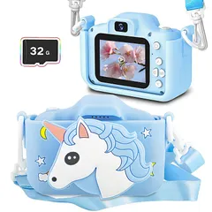 ★即日発送★Yukicam キッズカメラ 人気子供用カメラ 前後4000万画素トイカメラ、1080P HD 録画 連写 写真 タイマー撮影 自撮り 8倍ズーム 本格的な撮影機能満載の子供用デジタルカメラ USB充電 付属のUSBケーブルを使ってPCと接続すれば