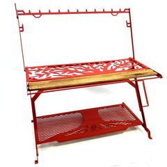 NATURE TONES リトルワークスタンド アウトドア キャンプ BBQ  テーブル スタンド チリレッド キャンプギア ネイチャートーンズ◇TA2631