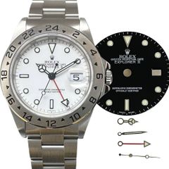 ロレックス 16570 U番 白文字盤 黒文字盤付属 40mm エクスプローラー2 1998年ごろ製造 自動巻き メンズ ROLEX 腕時計 EXPLORER