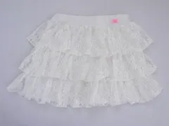 メゾピアノ mezzo piano アウトレット 子供服 女の子 110cm スカート 白 レース ティアード 春 夏 ★3 ボトムス ガールズ 女児 キッズ 【中古】 ユーズド リサイクル こども