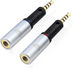 okcsc R70X-3.5mm 変換コネクター ヘッドホン用 Audio-Technica用 ATH-R70X オス 3.5mmステレオミニジャック メス ロック機構付き 2個セット( ATH-R70X用)