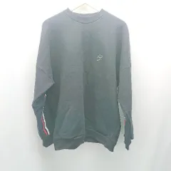 ◇ FILA フィラ MONKEY TIME別注 クルーネック サイドライン 長袖 スウェット サイズL ブラック メンズ E  【1310130032956】