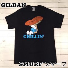 古着 ギルダン GILDAN SMURF スマーフ キャラクタープリントTシャツ メンズM ウルトラコットン