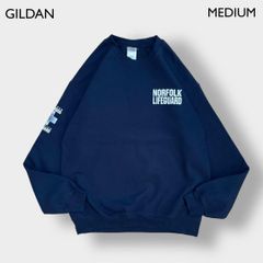 GILDAN スウェット トレーナー ワンポイント 袖ロゴ ライフガード 古着