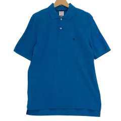 Brooks Brothers EST1818/ブルックスブラザーズ 半袖 ポロシャツ ワンポイント刺繡 China製 メンズ S ブルー