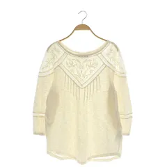 ローレンラルフローレン LAUREN RALPH LAUREN コットン刺繍ブラウス 七分袖 プルオーバー SP オフホワイト /DO ■OSのサムネイル
