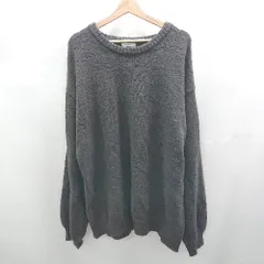 ◇ ⊇ cussil クシル 無地 長袖 丸首ニットセーター サイズXL チャコールグレー系 メンズ E  【1506230026425】のサムネイル