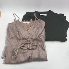 ◇ ⊇◎ mysty woman リブニット ロングワンピース シアーワンピース サイズF ブラック ブラウン レディース E  【1412260015127】