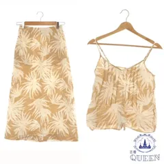 ☆美品☆ GAP ギャップ セットアップ トップス キャミソール スカート セット ロング丈 きれいめ オシャレ レディース ベージュ XXS 901-2880 送料無料